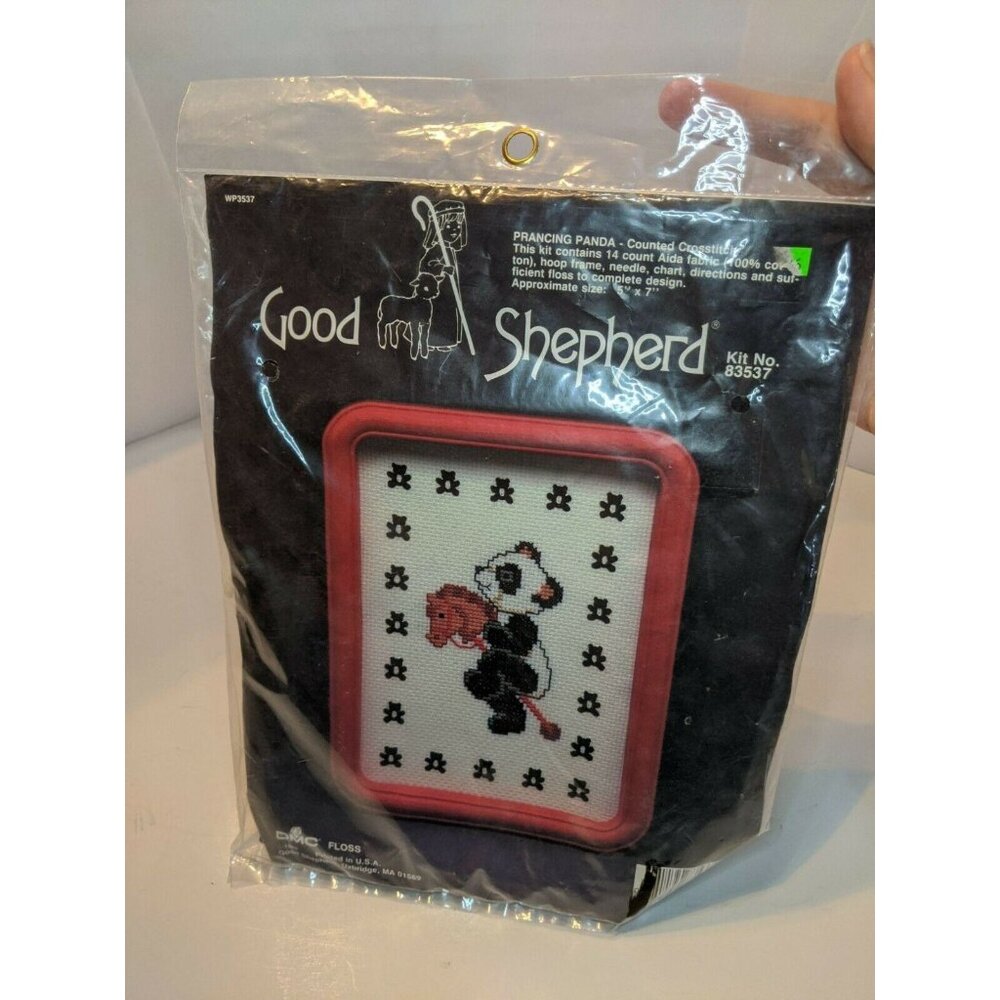 Good Shepherd Prancing Panda 83537 DMC Floss with Frame